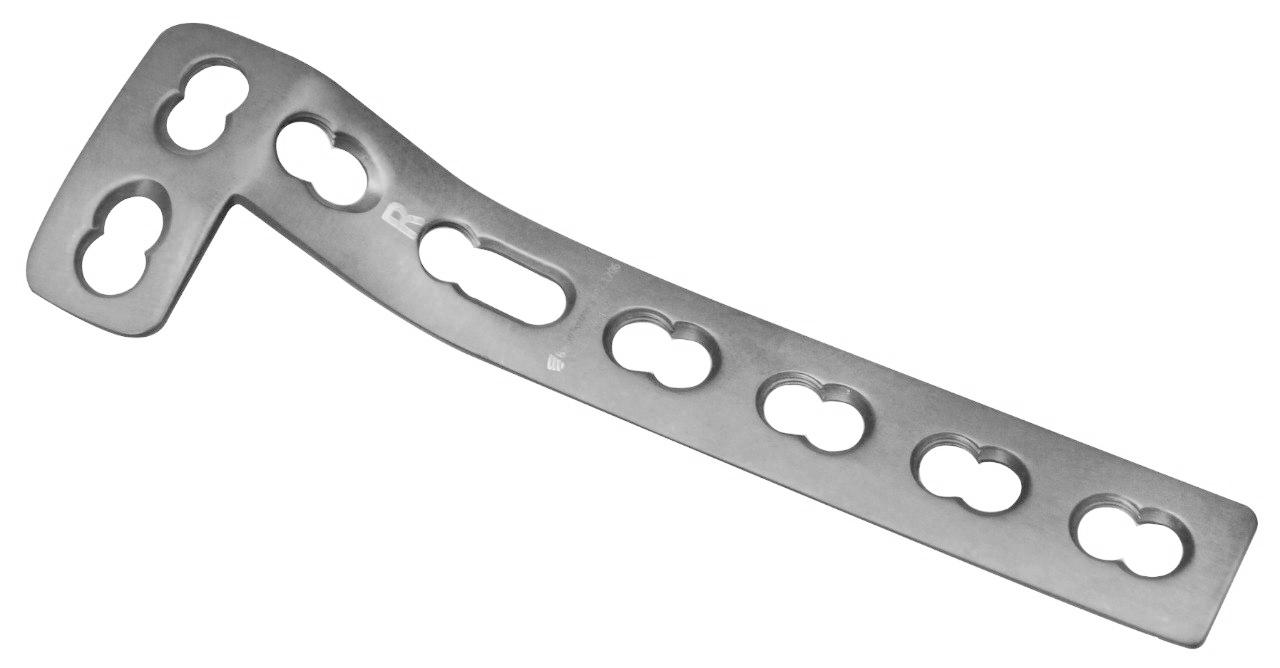 TM Bauer’s Synthes Проксимально-латеральна L-подібна великогомілкова LCP-пластина